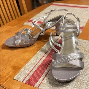 Metaphor Silver Strappy Dress Heels